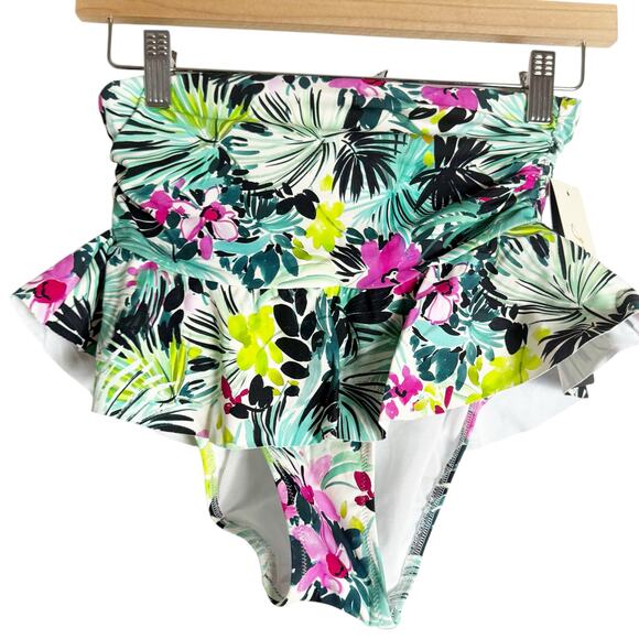 Profile by Gottex Beautiful Day High Waist Skirted Floral Print Bikini Bottoms 6 - Picture 3 of 7